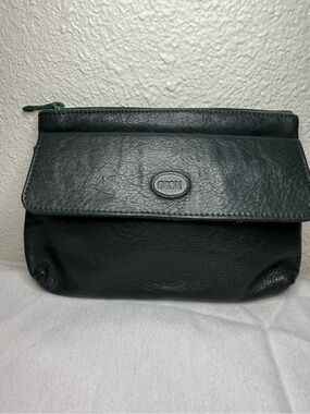 Vintage Mundi Genuine Leather Coin Purse / Cosmetic Pouch
Color: Dark Green